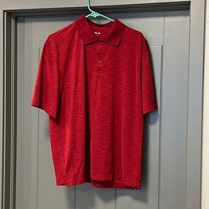 Haggar Large Red Short Sleeve collared shirt